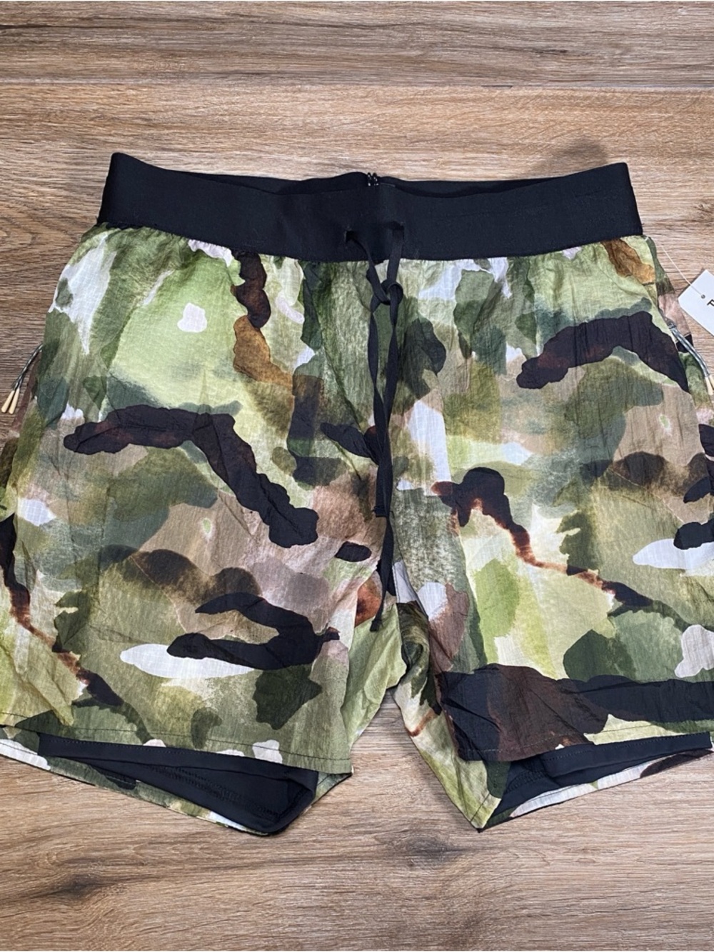 NWT PacSun RC Outdoor Supply Men’s Camo 2-in-1 Lined Trail Shorts Green Size S